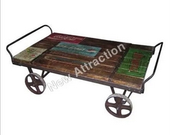 Polished Recycled Wooden Trolley, Style : Modern