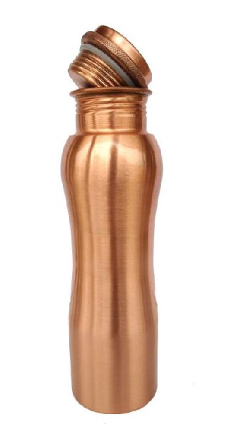 Curved Shaped Copper Water Bottle, Feature : Hard Structure, Heat Resistance