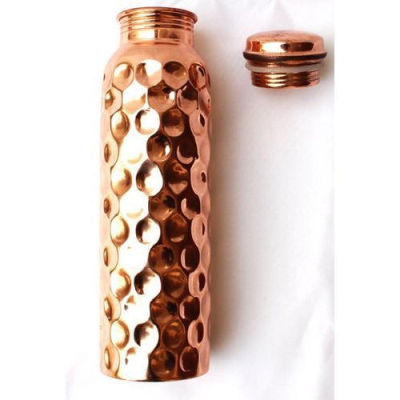 Diamond Copper Hammered Bottle, Storage Capacity : 1ltr, 250ml, 500ml