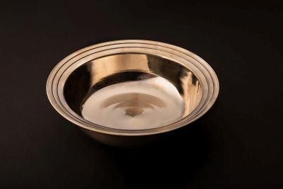Plain Polished Pure Bronze Serving Bowl, Shape : Round