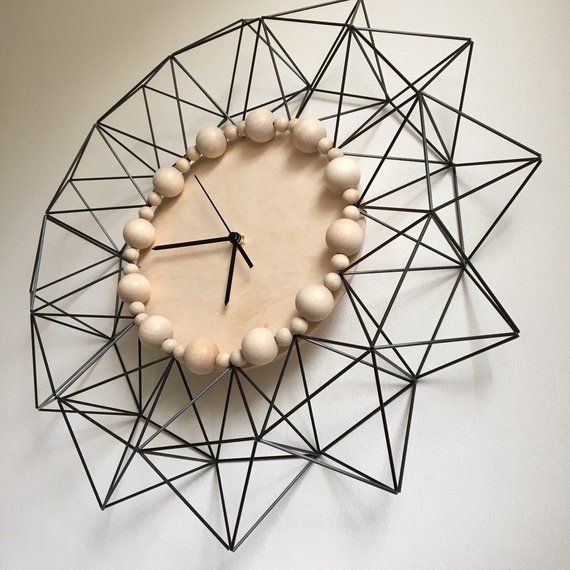 Wire Geometric Wall Clock, Overall Dimension : Multisize