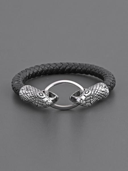 Cobra Oxidized Design Black Band Mens Bracelet at Best Price in Jaipur ...