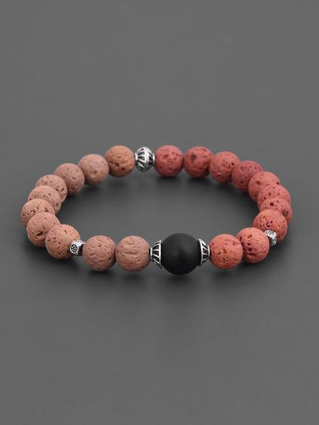 Pastel Colored Stones Beaded Mens Bracelet