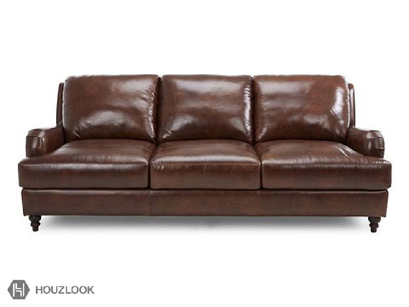 SoloBrown 3 Seater Leather Sofa