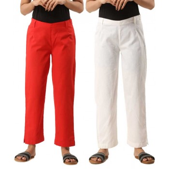Plain Combo Pack Cotton Pants, Size : XL, XXL