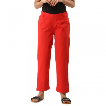 Red Cotton Pants
