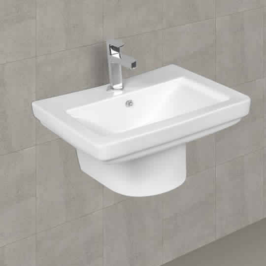 DOVE Half Pedestal Basin