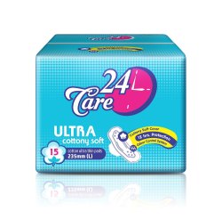 Cotton 24 Care Sanitary Napkin, Size : Standard