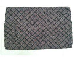 Rectangular Cotton Bathroom Floor Mat, Pattern : Check