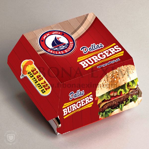 Burger Packaging Box by Fibona Exim, burger packaging box, INR 0.03