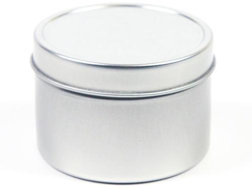 Plain Wax Tin Container, Shape : Round