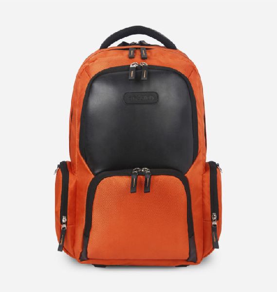 Aviator Orange and Black Leather Bag