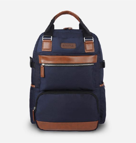 Hunk Navy Blue and Tan Laptop Bag