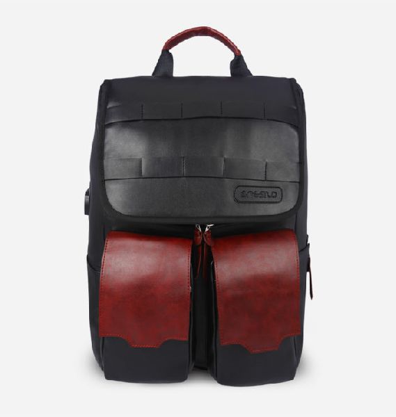 Urban Black and Maroon Laptop Bag