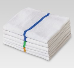 Towel White Terry Bar Mop, Size : 16