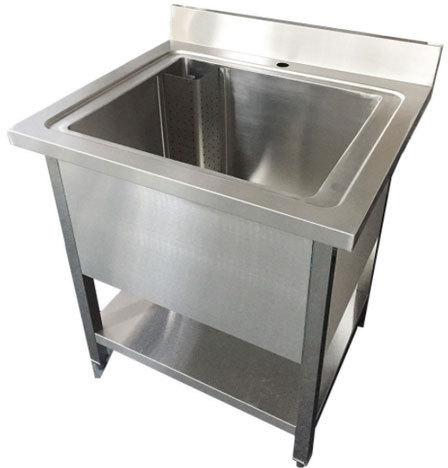 Stainless Steel Pot Wash Sinks, for Industrial Use, Color : Silver