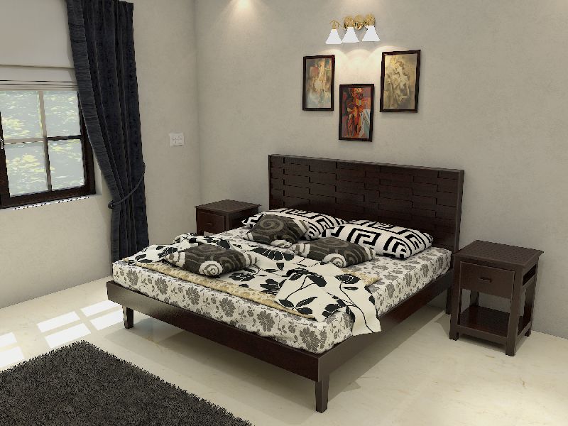 WHITE CEDAR Chesnut Designer Bed, Size : QUEEN SIZE ( 72 X 60 )