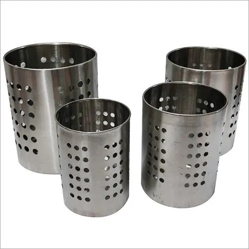 Round Stainless Steel Dustbin, for Home Office, Feature : Good Strength