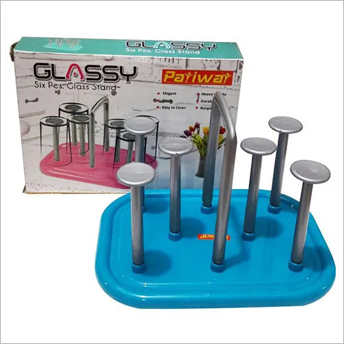 Polish Plain stainless steel glass stand, Packaging Type : Carton Box
