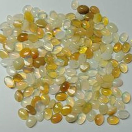 Oval Ethiopian Opal Gemstone, Color : Yellow White