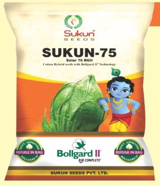 Organic Sukun-75 Hybrid Cotton Seeds, Packaging Type : Plastic Pouch