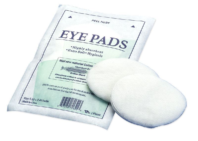 Oval Soft Cotton Eye Pads, for Clinical, Hospital, Packaging Type : Paper Box