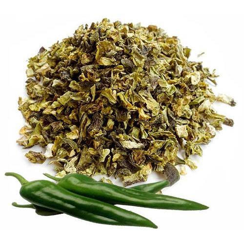 Dehydrated Green Chilli Flakes, for Fast Food Corners, Home, Hotel, Feature : Good In Taste, Hygienic