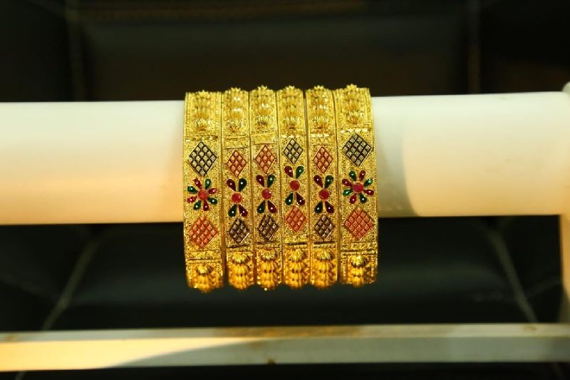 Gold Plain Polished Bangles, Style Type : Jewellery