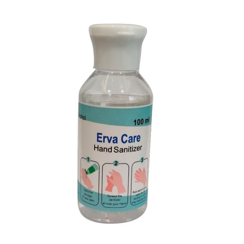 100 Ml Erva Care Hand Sanitizer, Form : Liquid