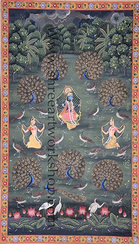 Mayur Nritya Pichvai Painting