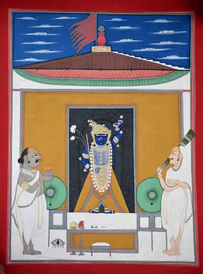 Utsav Pichvai Painting, Size : 22x29 Inches