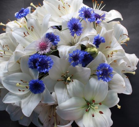 Bunch of White Lily Bouquet