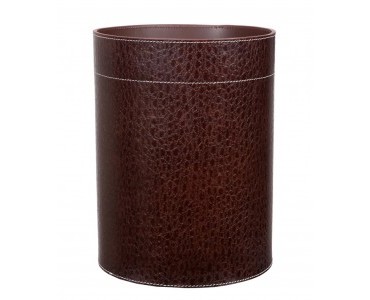 Croco Brown Highshine Leather Waste Paper Basket