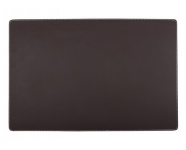 Elephant Grey Leather Rectangle Placemats
