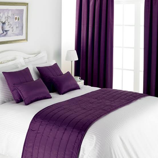 Cotton Purple Bed Quilt, for Home, Hotel, Technics : Handloom