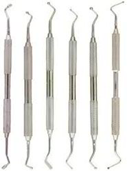 Stainless Steel Dental Scalers, for Clinical, Hospital, Color : Grey, Silver