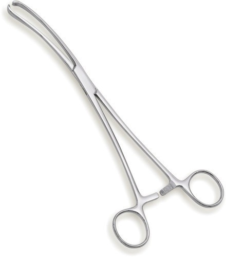 Polished Stainless Steel Stainless Steel Vulsellum Forceps, for Hospital Use, Size : 10