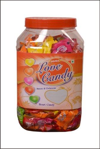 Heart Mix Fruit Candy, Packaging Type : Plastic Jar