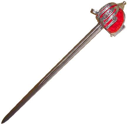 Polished Stainless Steel Scottish Sword, Color : Red Silver