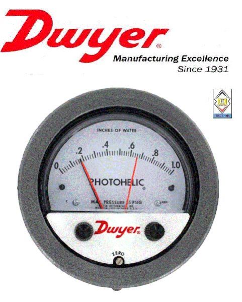 Dwyer A3003 Photohelic Pressure Switch Gages