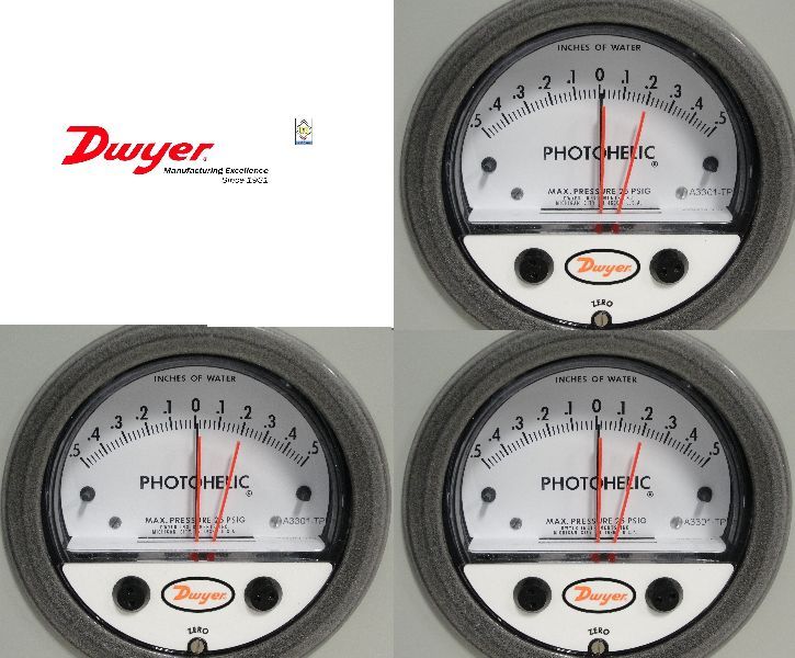 Dwyer A3201 Photohelic Pressure Switch Gages