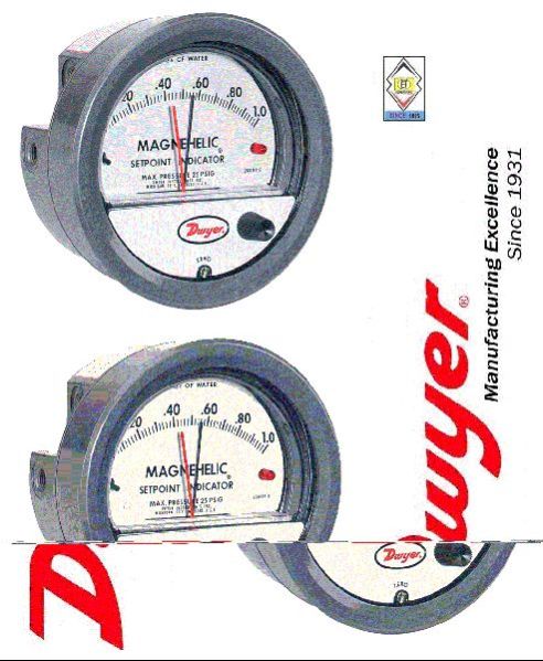 Dwyer A3201 Photohelic Pressure Switch Gages