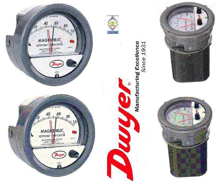 Dwyer A3201 Photohelic Pressure Switch Gages