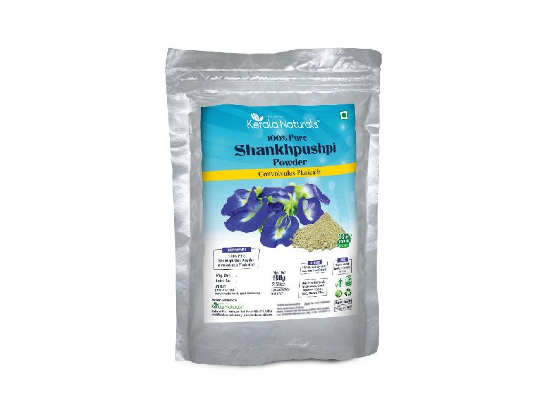 KERALA NATURALS PURE SHANKAPUSHPI POWDER 100GM, Grade : SKIN CARE