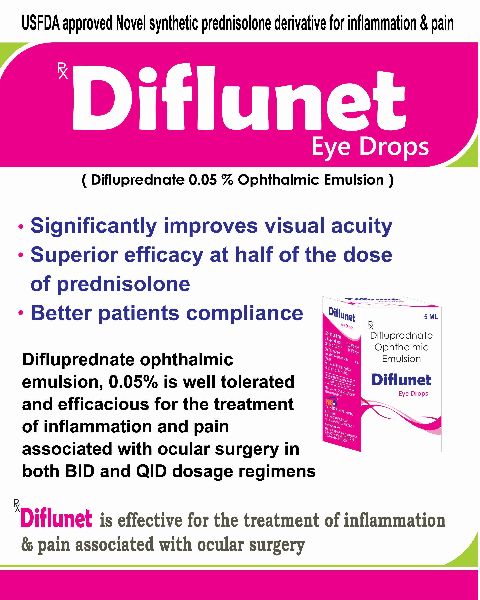 Diflunet Eye Drops, Form : Liquid