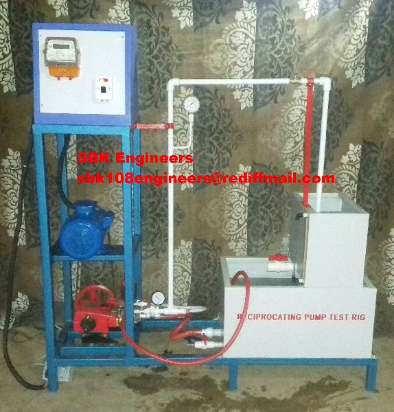 Automatic Electric Reciprocating Pump Test Rig, for Industrial Use, Power : 1-3kw, 5-7kw, 9-12kw