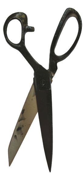 FILE CUTTING SCISSORS WITH BLACK COTTED, for Personal, Size : 10inch