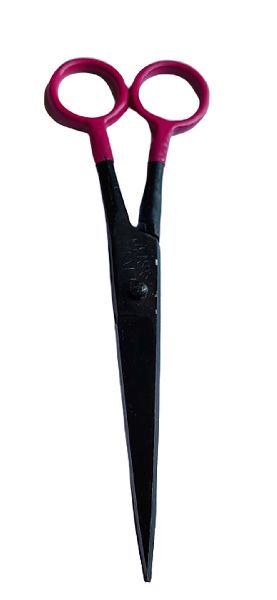 HAIR BLACK COTTED WITH PVC HANDLE SCISSORS