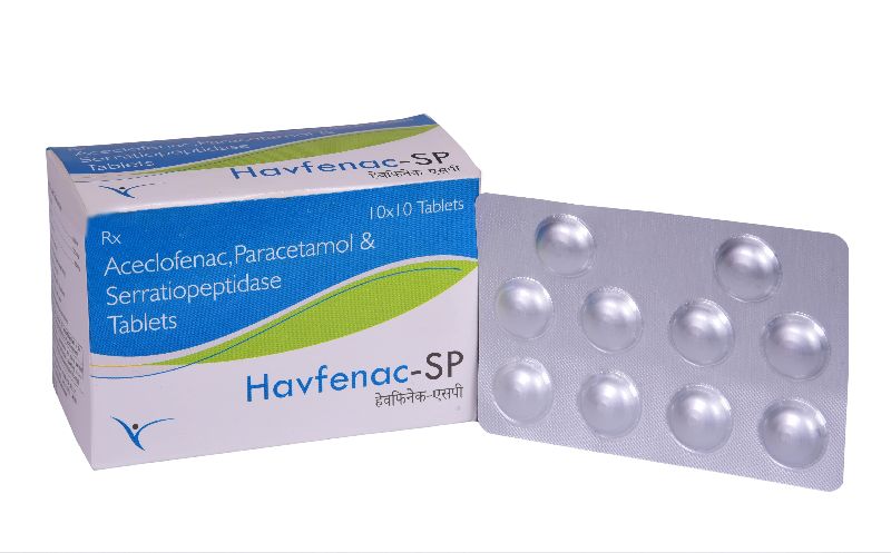 Havfenac-SP Tablets, Packaging Type : Packet
