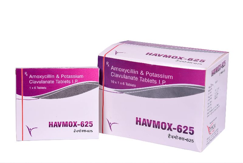 Havmox-625 Tablets, Packaging Type : Box